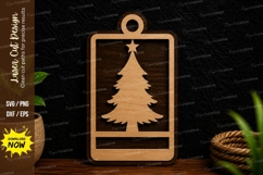 Christmas Tree Tag Ornament Laser Cut Svg Design christmas Product Image 1