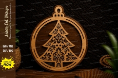 Filigree Christmas Tree Ornament Laser Cut Svg Design filigr Product Image 1