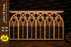 Gothic Arch Fence Laser Cut Svg Design gothic arch fence svg Product Image 1