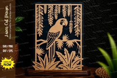 Tropical Bird Garden Frame Laser Cut Svg Design tropica Product Image 1