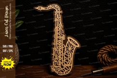 Saxophone Laser Cut Svg Design saxophone svg, saxophone Product Image 1