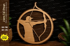 Archer Silhouette Laser Cut Svg Design archer silhouette svg Product Image 1