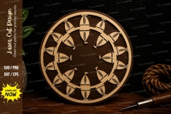 Arrow Circle Mandala Laser Cut Svg Design arrow circle svg Product Image 1