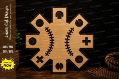 Baseball Medical Cross Laser Cut Svg Design baseball medical Product Image 1