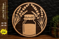 Honey Jar Lavender Laser Cut Svg Design honey jar svg, honey Product Image 1