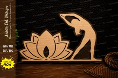 Yoga Lotus Pose Laser Cut Svg Design yoga lotus svg, lotus Product Image 1