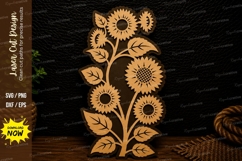 Sunflower Floral Laser Cut Svg Design sunflower svg, sunflow Product Image 1