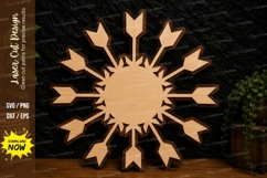 Arrow Snowflake Laser Cut Svg Design arrow snowflake svg, tr Product Image 1