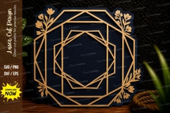 Floral Geometric Frame Laser Cut Svg Design floral geometric Product Image 1
