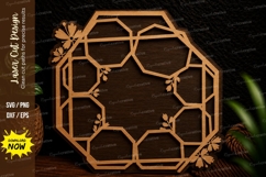 Geometric Floral Frame Laser Cut Svg Design geometric floral Product Image 1