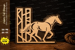 Abstract Horse Layered Farmhouse Wall Art Laser Cut SVG File Product Image 1