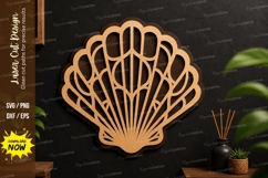 Seashell Laser Cut Wall Art File, seashell laser cut file Product Image 1