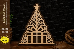 Christmas Tree Gift Ornament Holiday Decor Laser Cut SVG Product Image 1