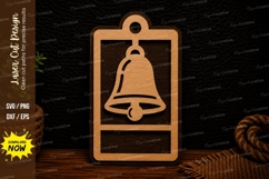 Christmas Bell Gift Tag Ornament Holiday Decor Laser Cut SVG Product Image 1