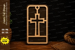 Christian Cross Bookmark Ornament Religious Decor Laser Cut Product Image 1