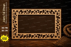 Decorative Floral Rectangle Frame Monogram Wall Decor Laser Product Image 1