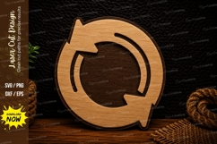 Circular Arrow Symbol Business Logo Decor Laser Cut SVG File Product Image 1