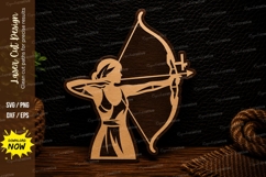 Archer Bow Hunter Sports Wall Decor Laser Cut SVG File arche Product Image 1