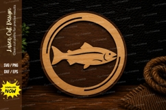Fish Fishing Coastal Wall Decor Laser Cut SVG File fish svg Product Image 1