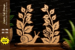Garden Snail Nature Wall Decor Botanical Laser Cut SVG File Product Image 1