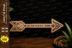Decorative Tribal Arrow Boho Wall Decor Laser Cut SVG File Product Image 1