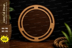 Round Frame Ornament Laser Cut Svg Design round frame svg Product Image 1