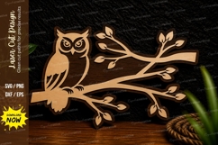 Owl Tree Branch Laser Cut Svg Design owl branch svg, owl Product Image 1