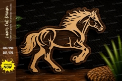 Running Horse Silhouette Laser Cut Svg Design running horse Product Image 1