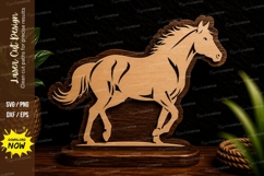 Standing Horse Silhouette Laser Cut Svg Design standing hors Product Image 1