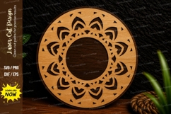 Decorative Mandala Frame Laser Cut Svg Design mandala frame Product Image 1