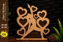 Love Heart Tree Laser Cut Svg Design heart tree svg, love Product Image 1