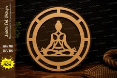 Meditation Circle Ornament Laser Cut Svg Design meditation Product Image 1