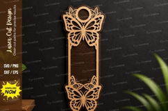 Butterfly Bookmark Laser Cut File, butterfly bookmark laser Product Image 1