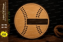 Baseball Circle Sign Laser Cut Svg Design baseball svg, base Product Image 1