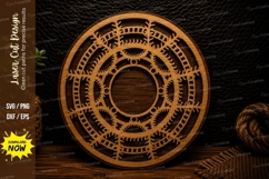 Geometric Mandala Circle Laser Cut Svg Design geometric mand Product Image 1