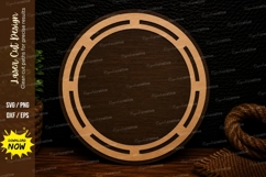 Minimal Circle Frame Laser Cut Svg Design circle frame svg Product Image 1