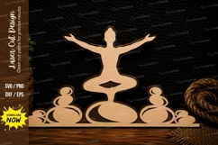 Balanced Yoga Meditation Laser Cut Svg Design yoga meditatio Product Image 1