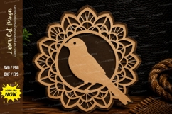 Bird Mandala Circle Laser Cut Svg Design bird mandala svg, Product Image 1