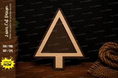 Minimal Pine Tree Laser Cut Svg Design pine tree svg, minima Product Image 1