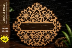 Floral Mandala Name Sign Laser Cut SVG Design floral mandala Product Image 1
