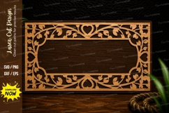 Elegant Heart Border Name Frame Laser Cut SVG Design heart Product Image 1