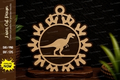 Snowflake Bird Ornament Laser Cut SVG Design snowflake bird Product Image 1