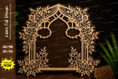 Floral Wedding Arch Frame Laser Cut SVG Design floral arch Product Image 1