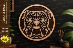 Bulldog Laser Cut Wall Art File, bulldog laser cut file svg Product Image 1