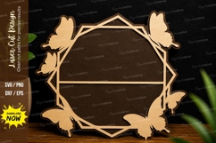 Butterfly Polygon Frame Laser Cut, butterfly polygon frame Product Image 1