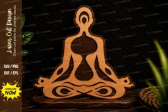 Meditation Yoga Pose Laser Cut SVG Design meditation svg, yo Product Image 1