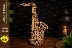 Saxophone Instrument Laser Cut SVG Design saxophone svg, jaz Product Image 1