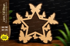 Butterfly Star Frame Laser Cut, butterfly star frame laser Product Image 1