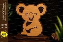 Cute Koala Laser Cut SVG Design koala svg, cute koala design Product Image 1