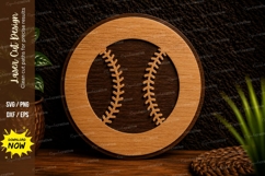 Baseball Monogram Circle Laser Cut SVG Design baseball svg, Product Image 1